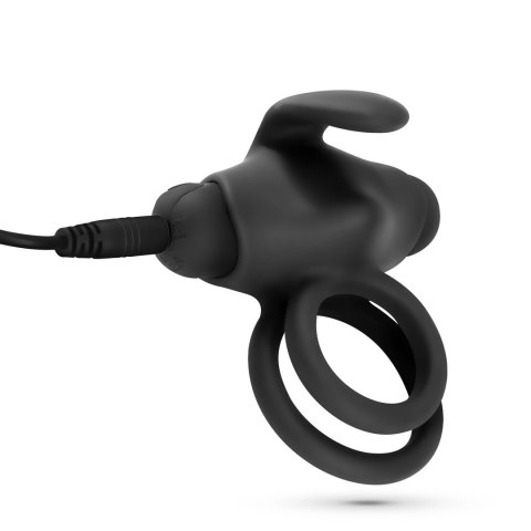 Crushious Thumper czarny pierścień wibrujący z pilotem, silikonowy