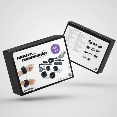 Master & Cummander Zestaw Akcesoriow Bondage 11 Elementow Czarny