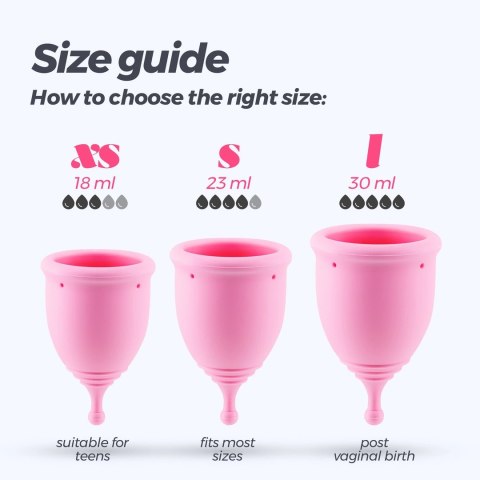 Minerva XS - Kubeczek Menstruacyjny Silikonowy z Etui, Rożowy