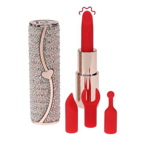 Candy - Lipstick Vibrator with 4 Attachments - Pink