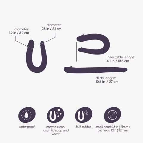 Crushious Double Trouble model podwojny, elastyczny 27 cm, rożowy