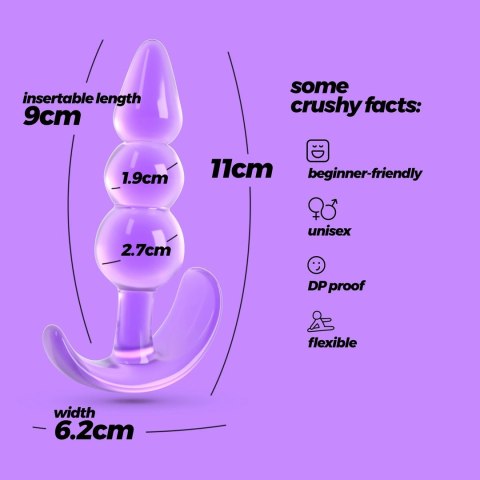 Crushious The Plunger anatomiczny korek silikonowy fioletowy 9 cm