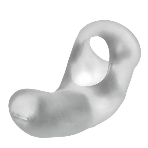 Hunkyjunk Buzzfuck Taint Vibe Sling Clear Ice - silikonowy pierścień z wibracjami