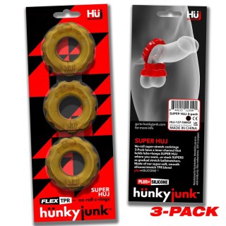 Hunkyjunk Super Huj 3-pack Elastyczne Pierścienie Metallic Bronze