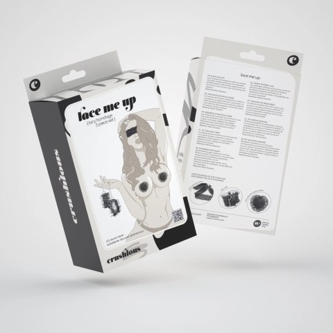 LoversPremium Lace Me Up zestaw koronkowy do zmysłowych akcentow czarny
