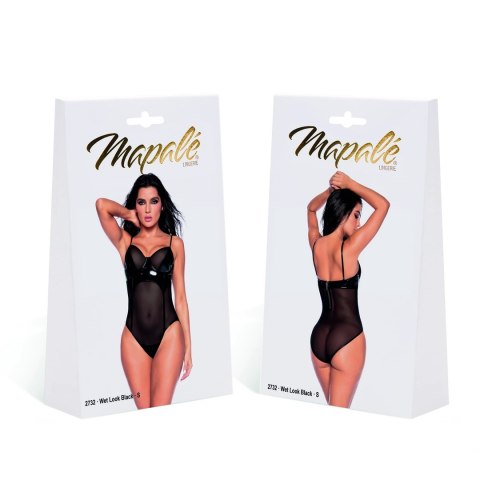 Mapale Handmade Bodysuit XL Wet Look Black z Regulacją