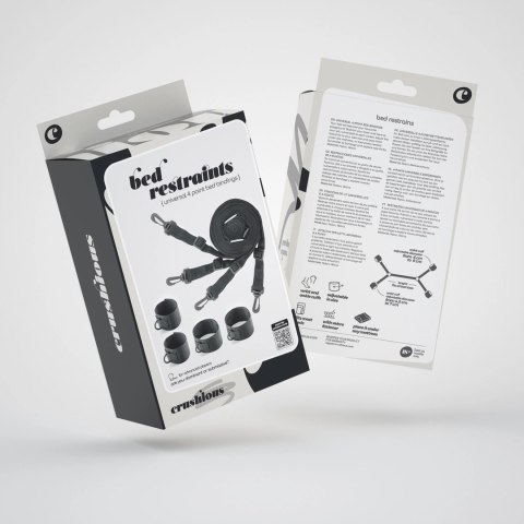 Ouch! Uniwersalny system pasow do łożka - regulowany, czarny