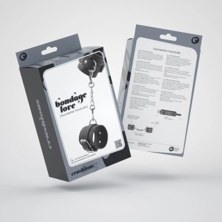 Bondage Love Skorzane Kajdanki Regulowane Czarny Model Uniwersalny