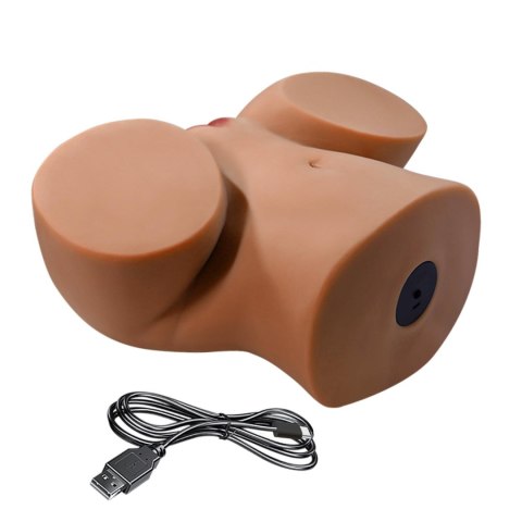 Crazy Bull Briony Realistic Vagina & Anal Masturbator with Vibrations - Brown