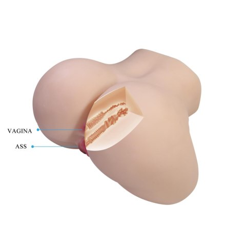 Crazy Bull Liora Vibrating Vagina & Anal Masturbator - Flesh