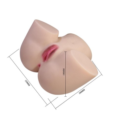 Crazy Bull Liora Vibrating Vagina & Anal Masturbator - Flesh