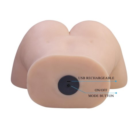 Crazy Bull Liora Vibrating Vagina & Anal Masturbator - Flesh