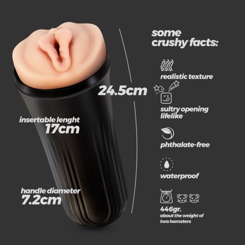 Crushious Prixus - Anatomiczna maszyna intymna z elastyczną powierzchnią TPE 24,5 cm