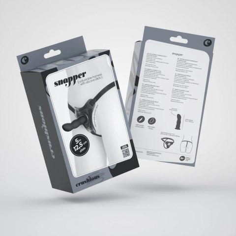 Crushious Snapper czarny system uprzęży z anatomiczną nakładką 12,5 cm