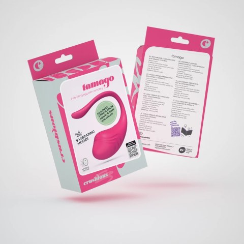 Crushious Tamago - Jajko wibrujące z pilotem, rożowe, ładowalne