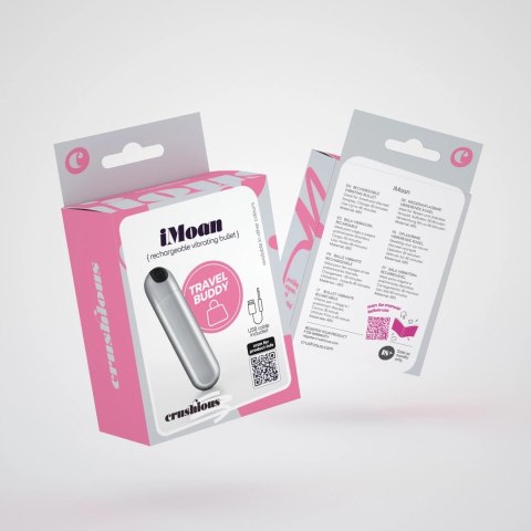 Crushious iMoan Srebrny Wibrujący Mini Masażer USB 10 Trybow 7,6 cm