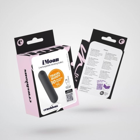 Crushious iMoan Wibrujący Mini Masażer USB Czarny 10 Trybow 7,6 cm