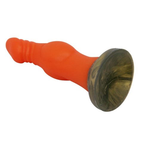 Power Monsters Blazeheart Charger - 18.5 cm Rippled Monster Silicone Dildo