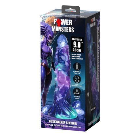 Power Monsters DuskWalker Sentinel - 23 cm Rippled Monster Silicone Dildo