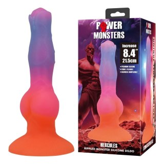 Power Monsters Hercules - 21.5 cm Rippled Monster Silicone Dildo