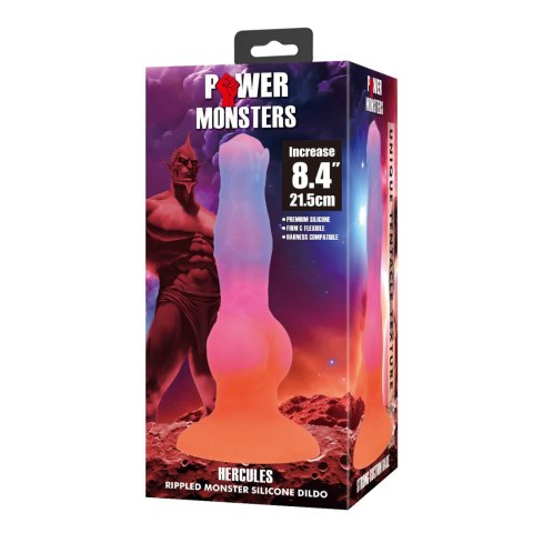 Power Monsters Hercules - 21.5 cm Rippled Monster Silicone Dildo