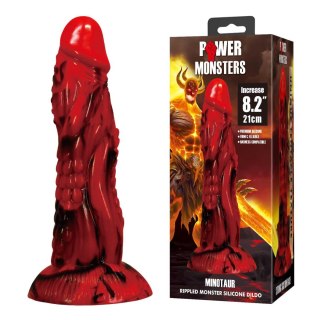 Power Monsters Minotaur - 21 cm Rippled Monster Silicone Dildo