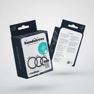 Bandoleros Zestaw Elastycznych Pierścieni Silikonowych Czarny 3 szt.