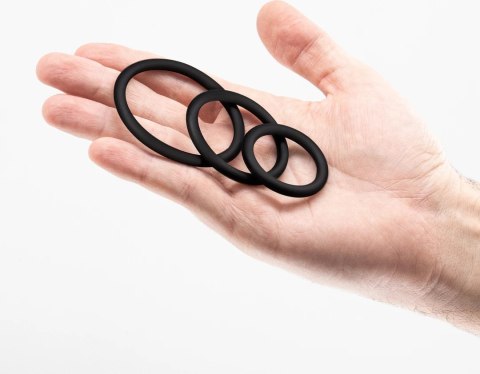 Bandoleros Zestaw Elastycznych Pierścieni Silikonowych Czarny 3 szt.