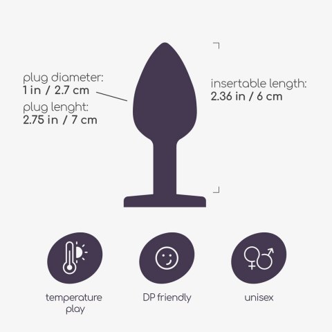 Crushious Bijou Anal Plug Small Pink - metalowy model z ozdobnym kryształem