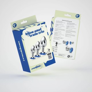 Crushious Bijou Anal Train Trio - Zestaw 3 ozdobnych korkow, niebieski