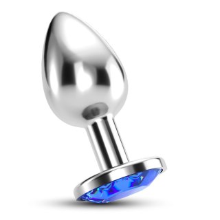 Crushious Bijou Plug Medium Blue - metalowa ozdoba intymna 7cm