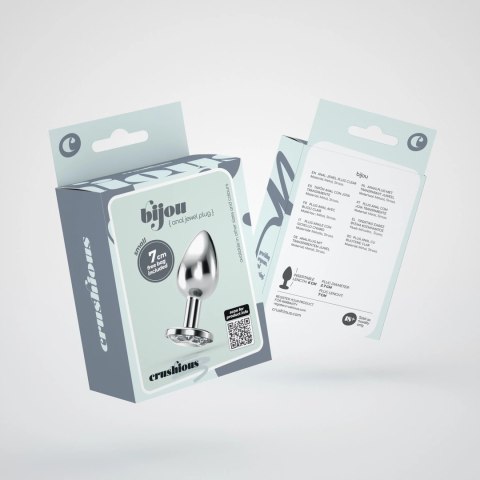 Crushious Bijou Small Clear - elegancka ozdoba intymna metalowa 6 cm