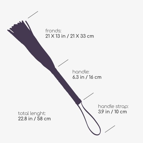 Crushious Floggy Czarna Plątnica z Rączką PU 58 cm
