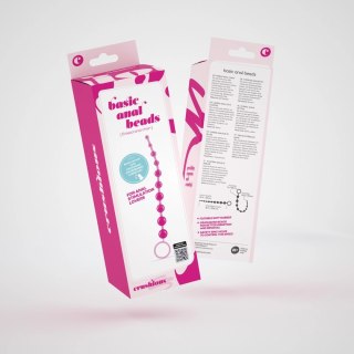 Crushious łańcuch z koralikami anatomicznymi 10 elementow rożowy 25,4 cm