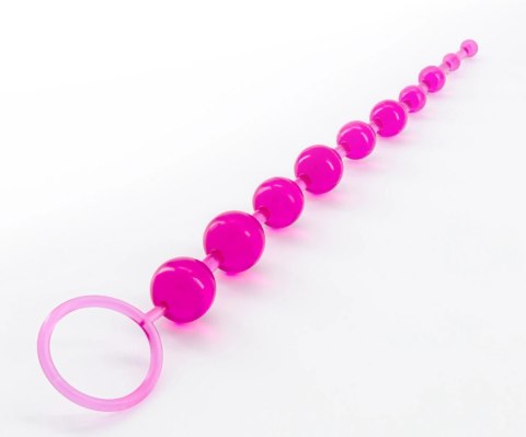 Crushious łańcuch z koralikami anatomicznymi 10 elementow rożowy 25,4 cm