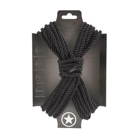 Polyester Bondage Rope - 10 m - Black