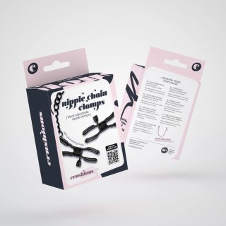 Sincerely Metalowe Zaciski z Łańcuszkiem Czarny Regulowane Komfortowe