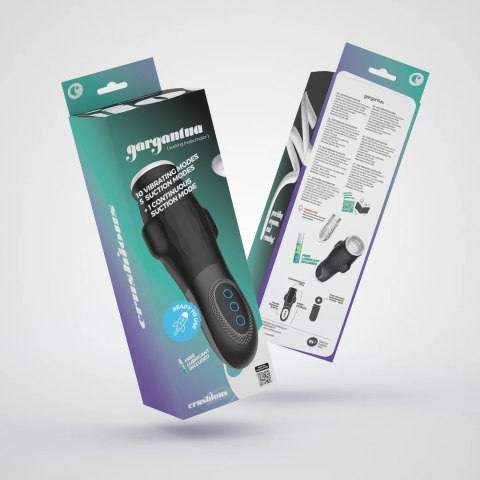 Crushious Gargantua - Automatyczna maszyna intymna z funkcją ssania i wymiennym wkładem, 23,5 cm, z lubrykantem