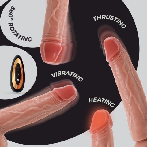 Crushious Inviktus Vibe 23 cm - Silikonowy model z funkcją ruchu i grzania