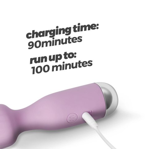 Crushious Wanderlust Mini Wand Massager Lilac 15 cm silikonowy USB