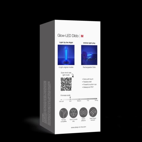 GLOW-LED DILDO PURPLE - M