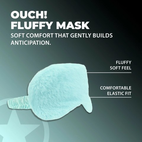 Bijoux Indiscrets Fluffy Mask Powder Blue - miękka maska na oczy