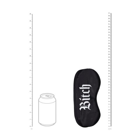 Bijoux Indiscrets Printed Satin Mask Black - satynowa maska z nadrukiem