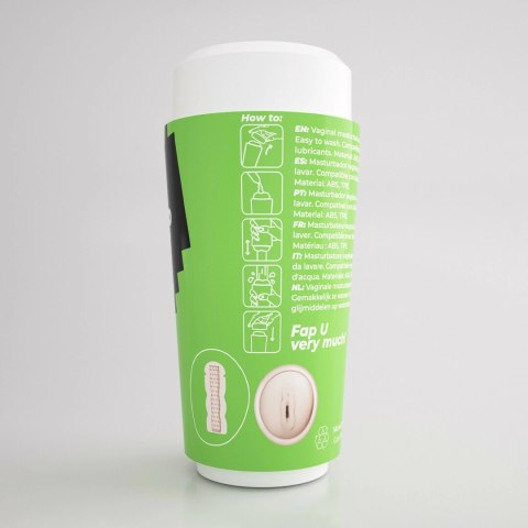 Crushious Fappucino Creamy Puss Zielona maszyna intymna w kubku TPE