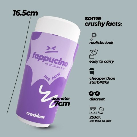 Crushious Fappucino Hot Buns Purple - model anatomiczny z teksturowanym wnętrzem