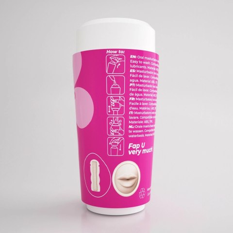 Crushious Fappucino Sweet Kiss Rożowy kubek z systemem ustnym TPE ABS