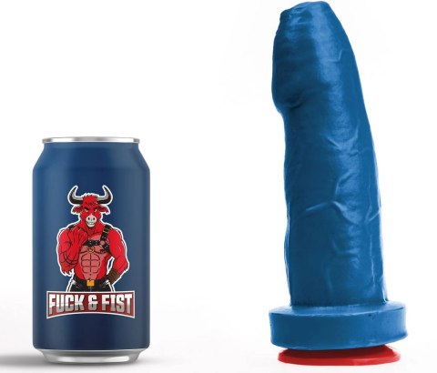 Fuck & Fist Magni Model M - Niebieski anatomiczny model intymny 18 cm z przyssawką