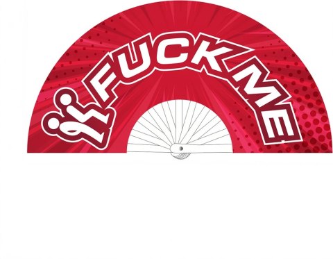 Fuck Me - Fan dekoracyjny 64 cm czerwony - wachlarz poliestrowy