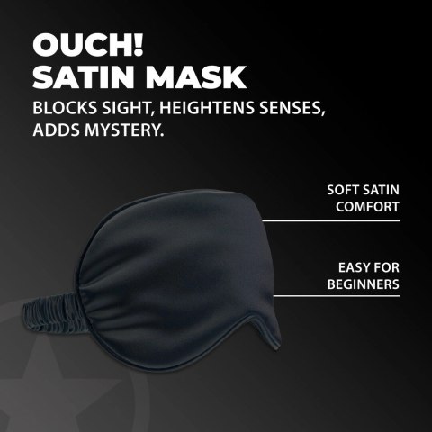 LoversPremium Satin Mask Black - satynowa maska na oczy czarna