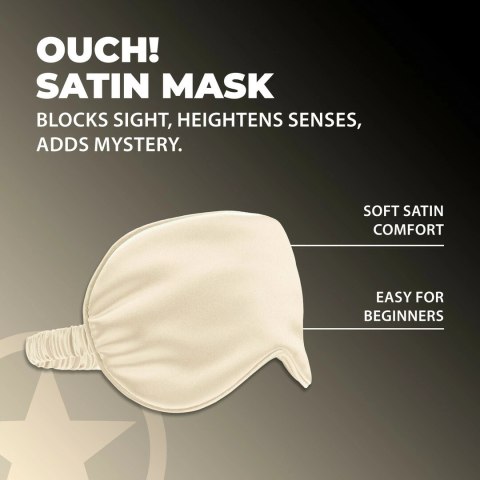 LoversPremium Satin Mask Gold - satynowa maska na oczy, złota